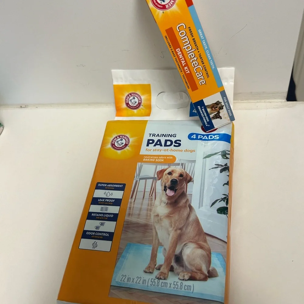 Arm & Hammer Training pads, Toothpaste & toothbrush BUNDLE